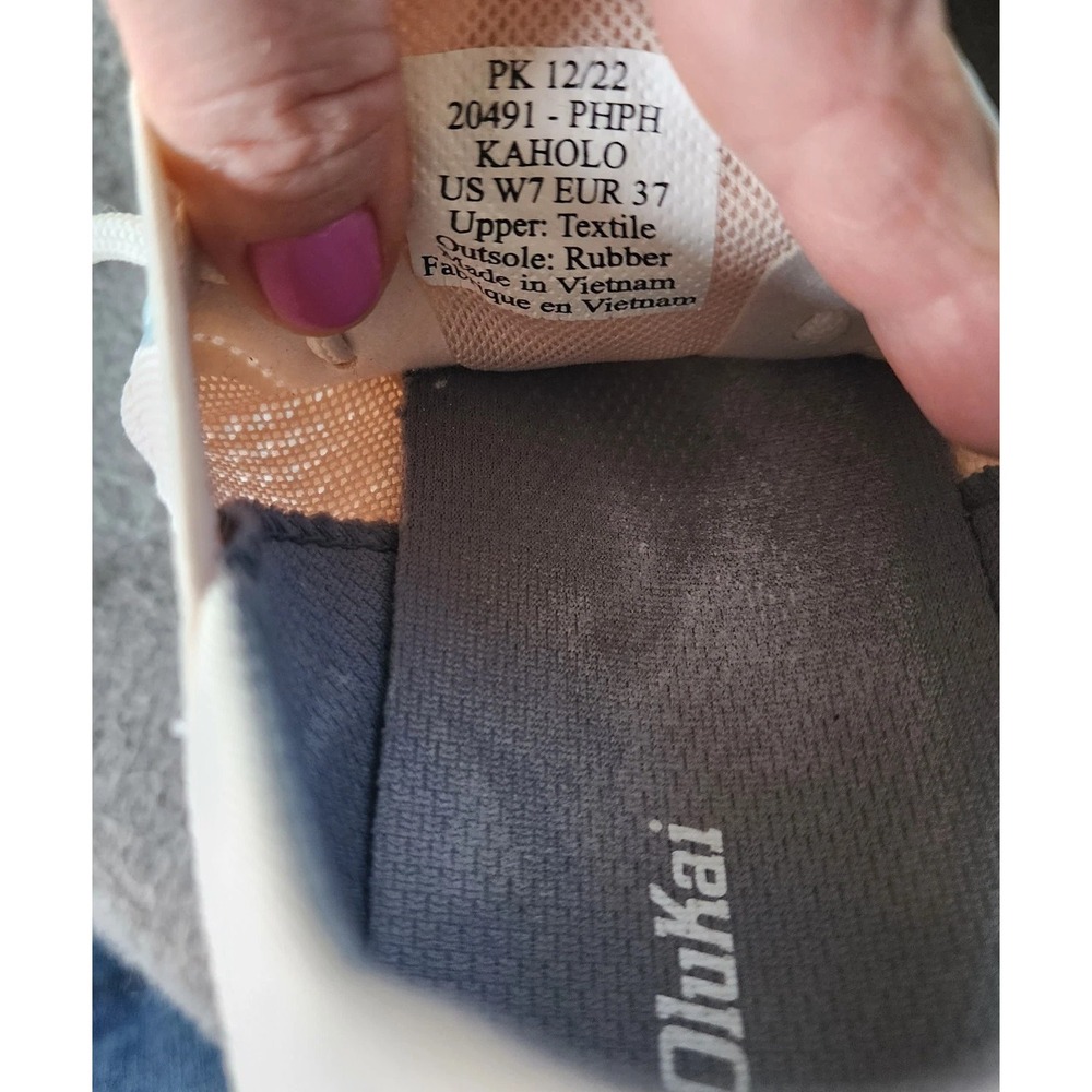 OluKai Kaholo Tapa Pink Neutral Breathable Casual Athletic Sneakers Womens 7 - Picture 10 of 10